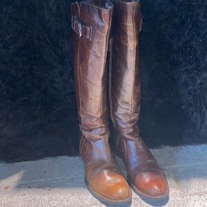Born Crown Roxie Brown Crackled Leather Boot